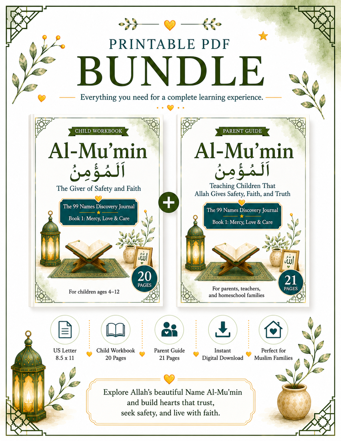 Al-Mu’min Discovery Pack printable PDF bundle for Muslim homeschool families